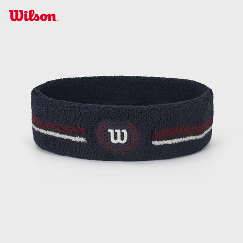 Wilson威尔胜26年新款男女通用撞色刺绣logo吸汗发带网球运动头带