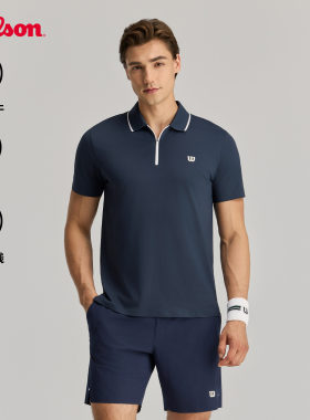 Wilson男士网球运动短袖POLO