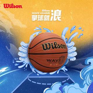 Wilson威尔胜官方耐磨金波浪比赛训练室内外7号篮球礼盒礼物WAVE