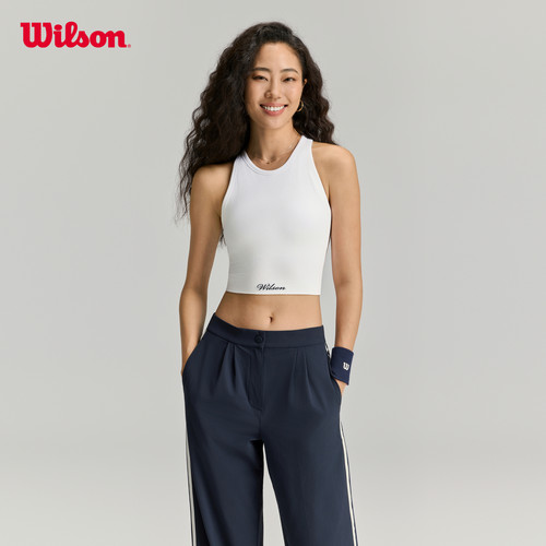 Wilson威尔胜26年夏季女士WSP系列工字背紧身百搭网球运动背心