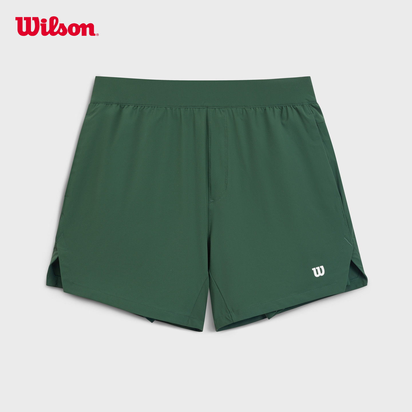 Wilson威尔胜夏季男士腰部抽绳高弹面料开叉百搭网球运动梭织短裤