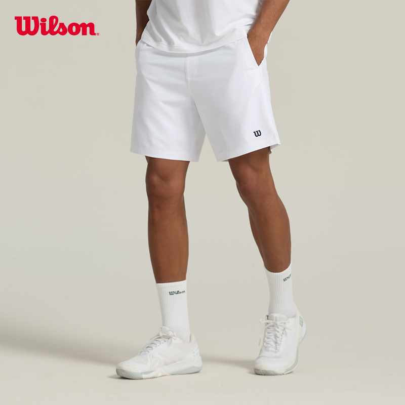 Wilson威尔胜官方夏季男士VOLLEY可调节抽绳运动网球梭织短裤