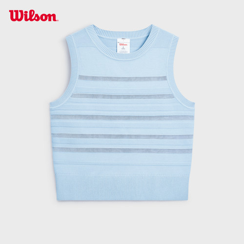 Wilson威尔胜26年夏季女士轻量修身透气弹力百搭网球运动针织背心