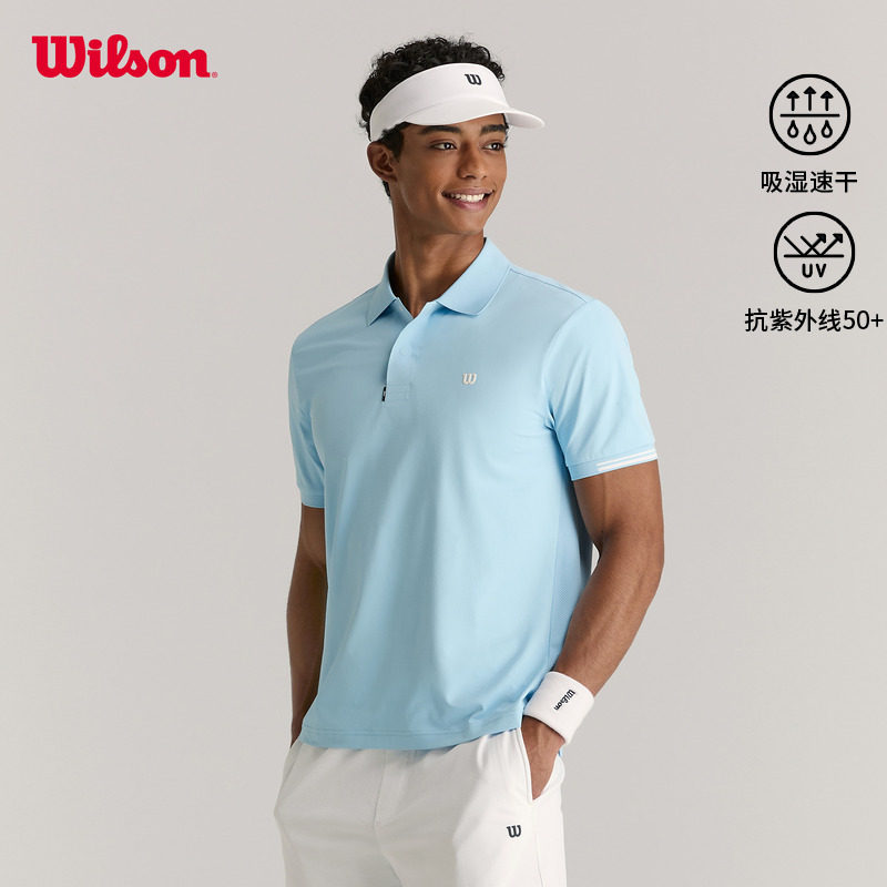 Wilson威尔胜官方夏季男士TIMELESS运动网球防晒短袖吸湿速干POLO,运动服/休闲服装,运动POLO衫,淘宝优惠券,粉丝福利购,淘宝优惠卷