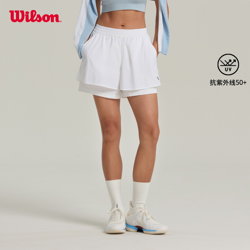 Wilson威尔胜官方24夏新女士BREEZE抗紫外线轻量运动网球梭织短裤 运动服/休闲服装 运动中长裤／短裤 原图主图