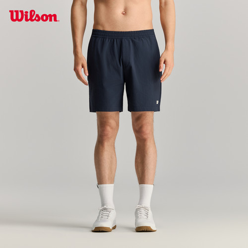 Wilson威尔胜26夏季新款男士防泼水宽松舒适弹力网球运动梭织短裤