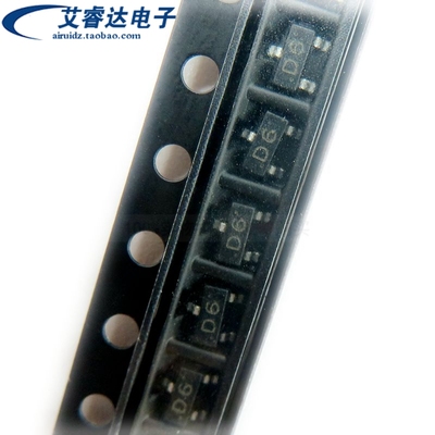 全新DIOS MMBD4148CA D6 SOT-23 100V/200mA 贴片开关二极管 20只