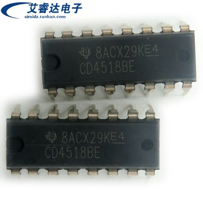 原装正品 CD4518BE 直插 DIP-16  十进制同步加法计数器芯片