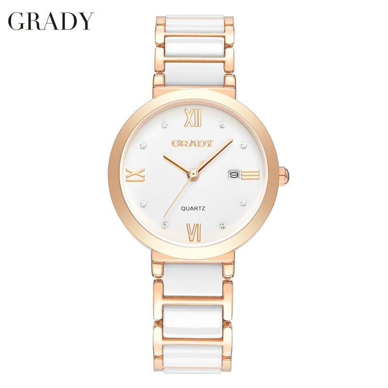 格雷迪新款女式手表时尚潮流简约陶瓷表女士手表防水石英女表正品
