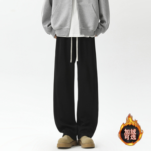 美式高街弯刀休闲裤子男春季宽松运动卫裤重磅直筒裤 D509/特P36图片