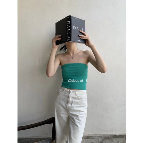 Сон в 11 летней короткая сплошная сплошная тонкая и тонкая грудь без бретелек для женщин, носящих внешние и внутренние вершины