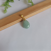 玉坠 天然缅甸翡翠A货深色水滴项坠精致气质百搭款 新款 上新正品