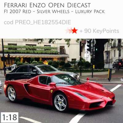 [预售]1/18 BBR法拉利恩佐F1红 意大利限量碳纤底座 合金全开模型