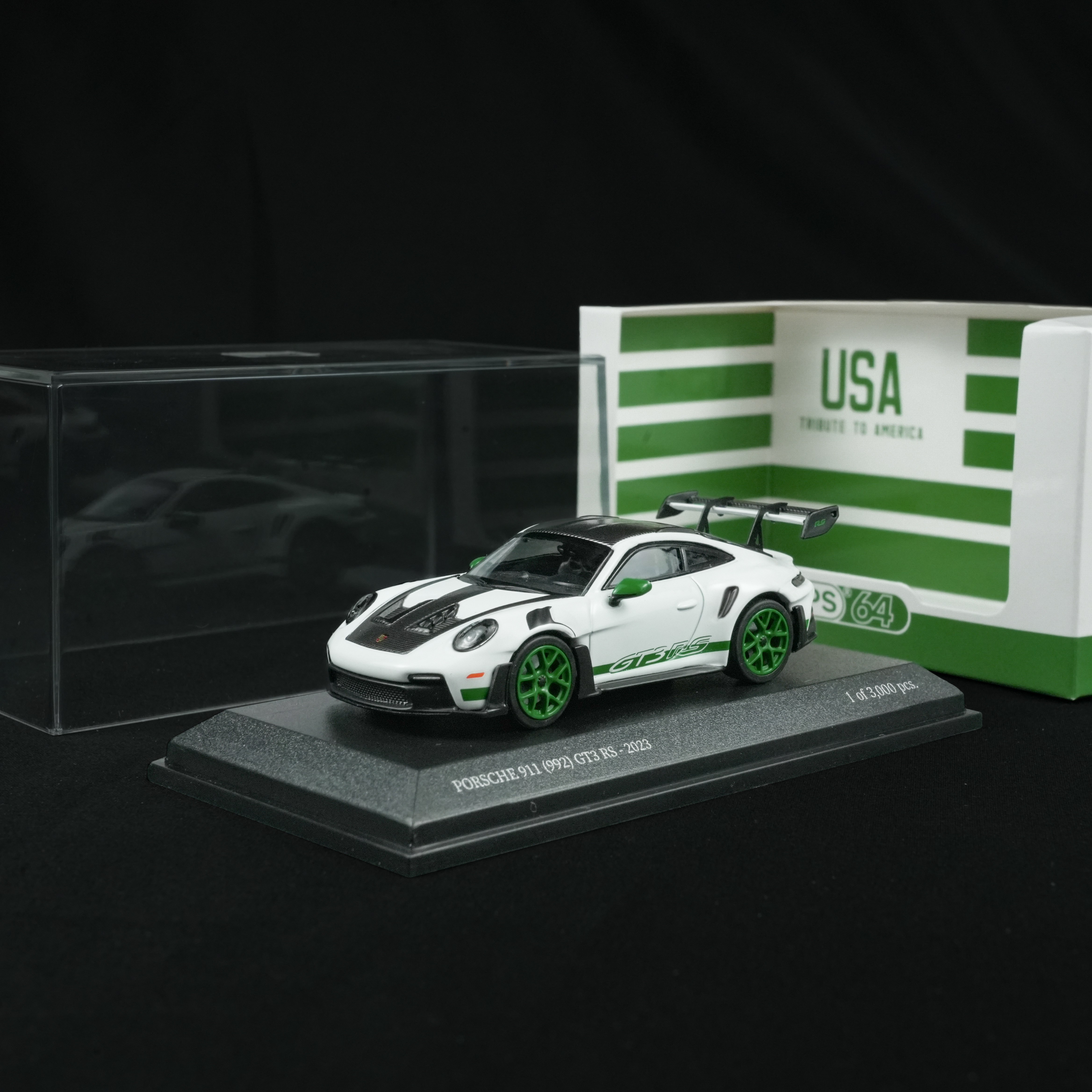迷你切 1/64 保时捷911 (992) GT3 RS 2023 CLDC 合金封闭模型图片