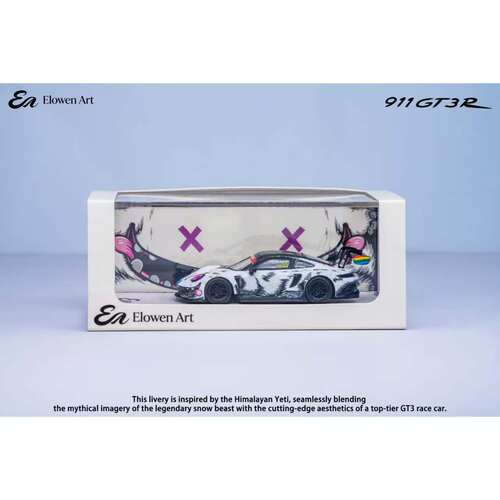 1/64 Elowen Art 保时捷911 GT3 雪怪涂装 合金模型