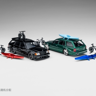 【云月限定】1/64 YS奔驰S124 绿色 黑色 合金封闭模型