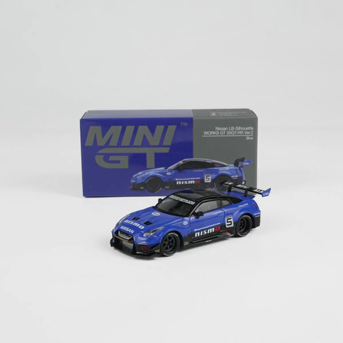 MINIGT 1/64 日产GTR35LBWK 蓝色5号 MGT1124合金封闭模型