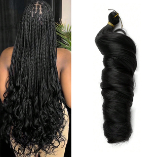 French Curly Loose Wave Curl Braiding Hair大卷螺旋卷直丝150g