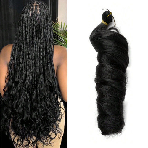 French Curly Loose Wave Curl Braiding Hair大卷螺旋卷直丝150g