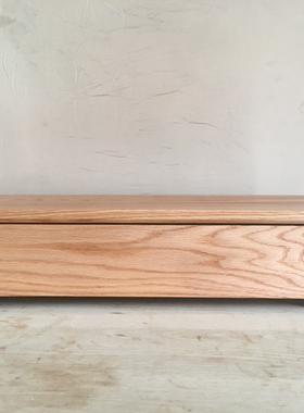 定制北美红橡木带抽屉原木增高架书桌置物架黑胡桃木增高架置物架