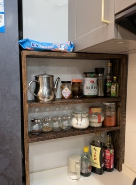 定制实木置物架落地书柜多层北美红橡木格子柜书架榫卯原木储物柜