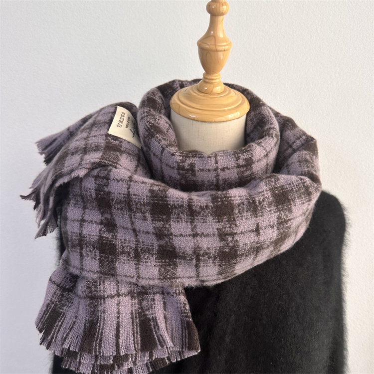 新多色小香风！经典黑白圈圈围巾