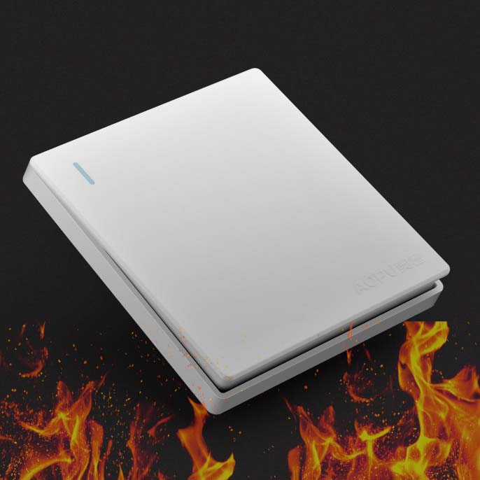 奥普开关插座面板大功率一开单开五孔陶瓷白