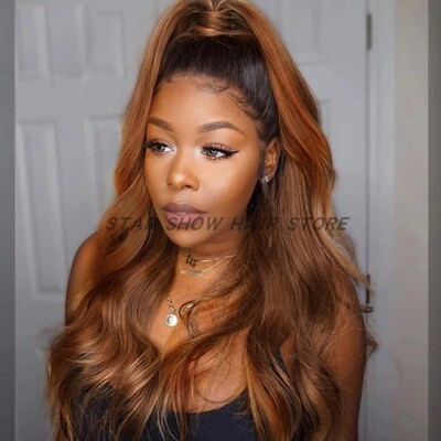 Brazilian human hair bundles Ombre body wave 彩色真人发发帘