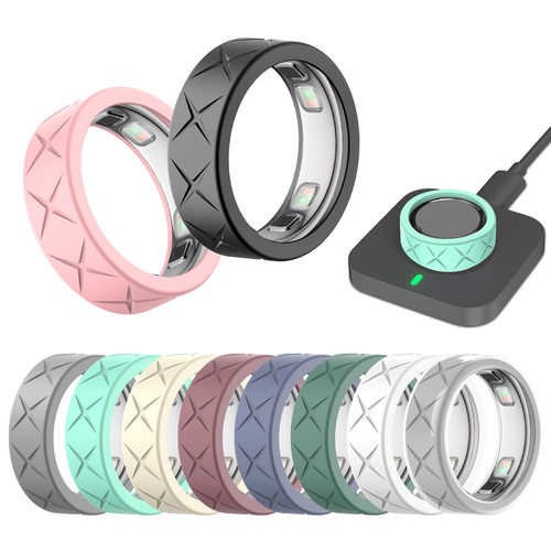 适用于Oura Ring5智能戒指保护套Oura戒指硅胶戒指套超薄纹理设计