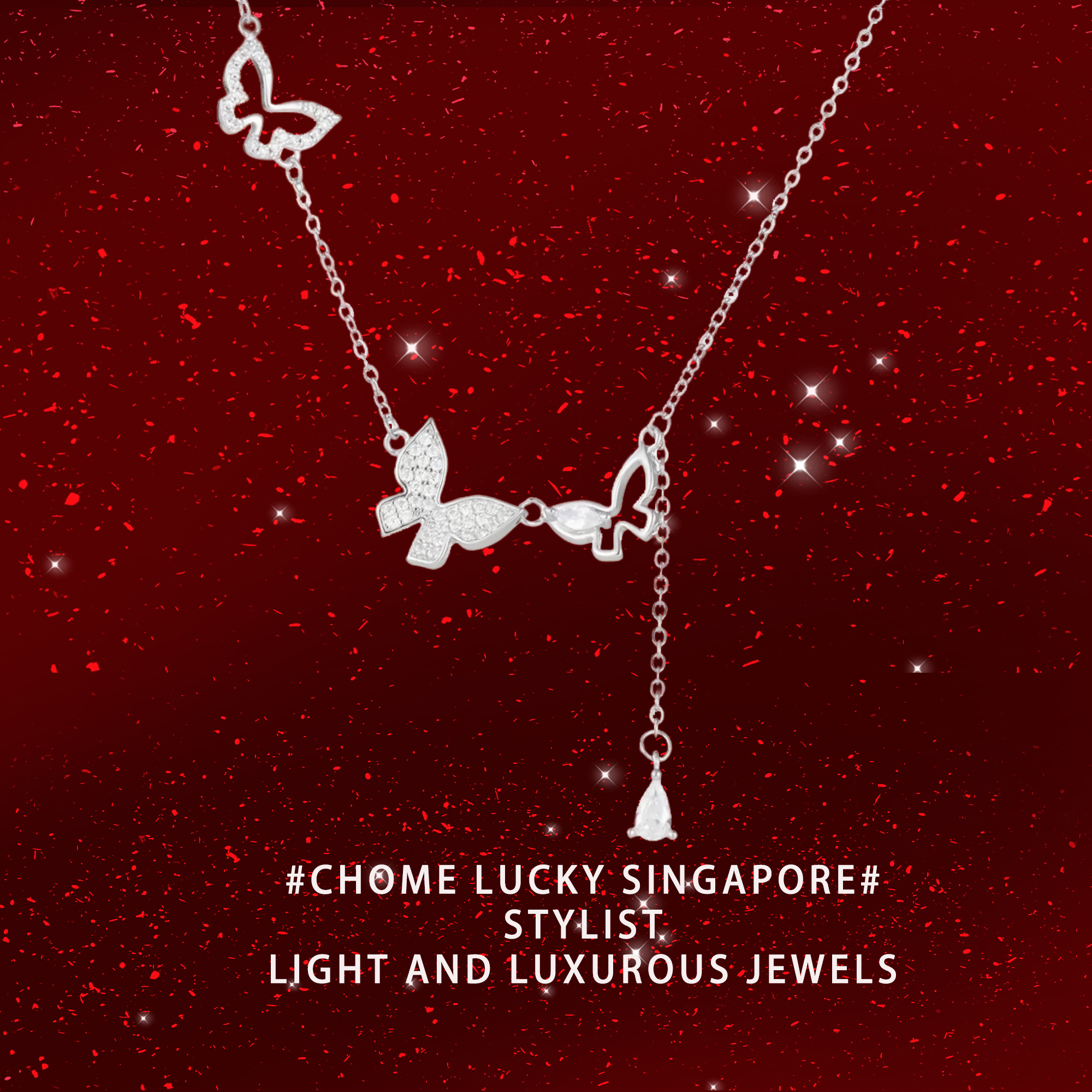 「蝴蝶奇遇」纯银s999流苏蝴蝶项链女轻奢小众高级送闺蜜生日礼物