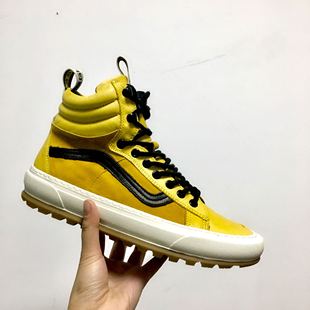 高帮男鞋 欧洲站原创2020春季 新款 时尚 潮流休闲系带拼色真皮男鞋