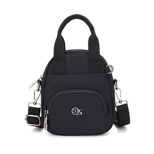 2026铆钉字母双拉链层手拎提可拆背带单肩斜挎女手机证件钥匙小包