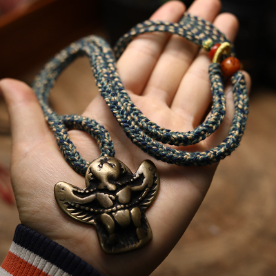 铜制大鹏鸟手工编织男女式颈链