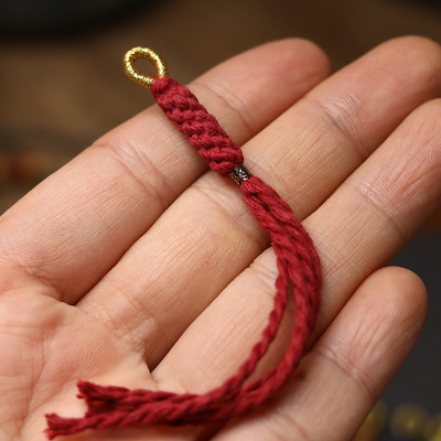 棉绳全手工编织流苏穗子时来运转