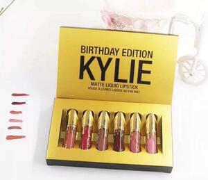 Kylie jenner 6支金装哑光唇彩套装凯丽Birthday Edition唇釉凯利