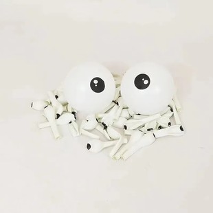 5寸眼睛气球加厚圆形编制配件卡通青蛙章鱼动物造型波波球可摆摊