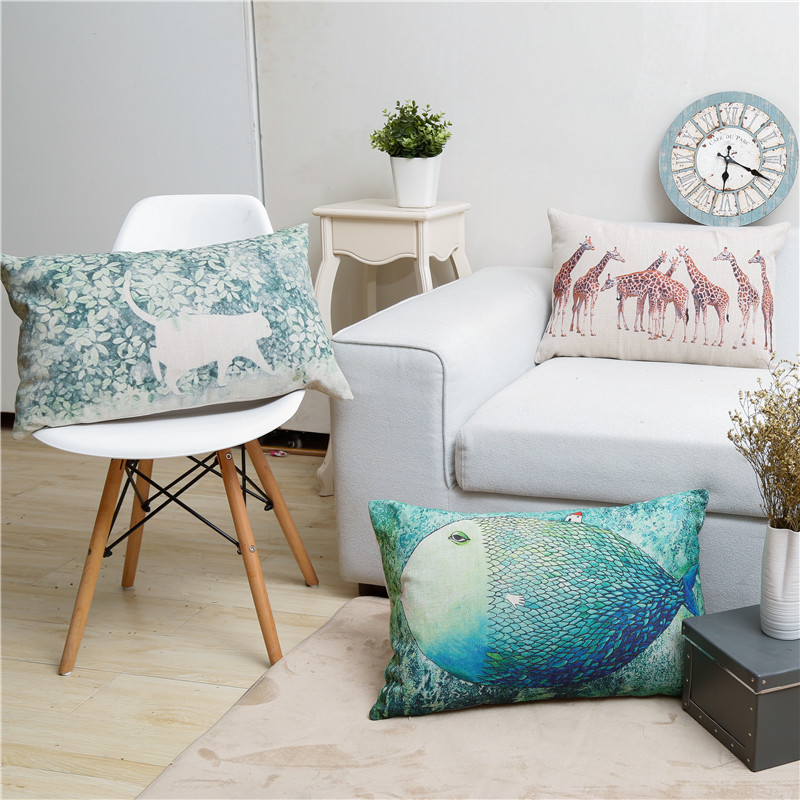 北欧床头靠背慵懒棉麻大沙发靠垫