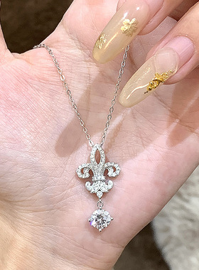 小红书新款鸢尾之夜项链2024时尚高颜值轻奢小众设计个性百搭饰品