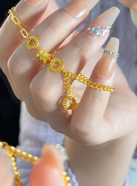 正宗黄金手链999足金小蛮腰手饰时尚百搭高级感纯金首饰品新款送