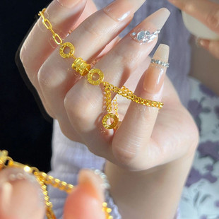 正宗黄金手链999足金小蛮腰手饰时尚百搭高级感纯金首饰品新款送