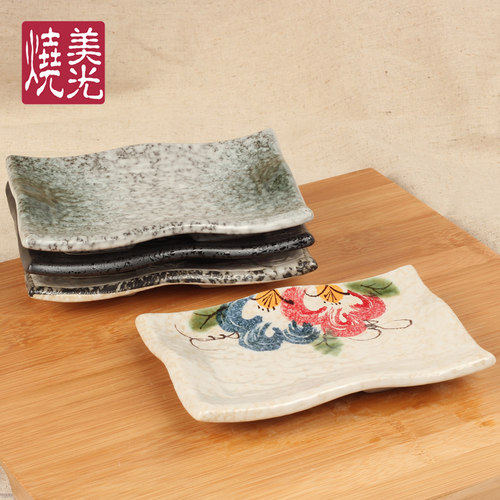 日式瓷器长方形小吃碟子