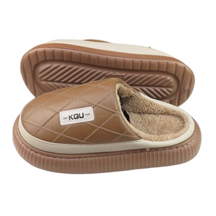 新款 男大码 冬季 室内外穿保暖加厚47.48.49户外防水皮面棉拖 棉拖鞋