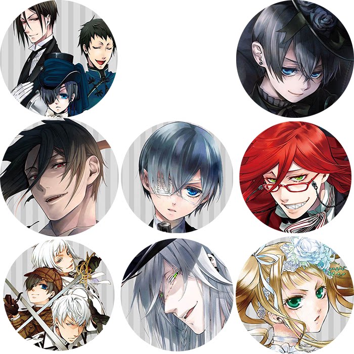 黑执事动漫周边吧唧塞巴斯蒂安夏尔啵酱葬仪屋格雷尔徽章胸针挂件