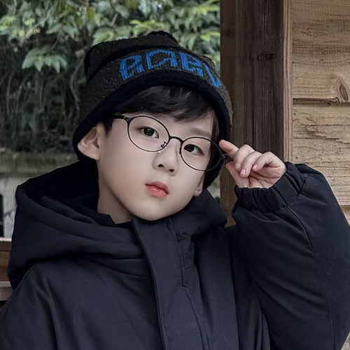 儿童金属镜框凹造型时尚百搭素颜镜框无镜片镜架