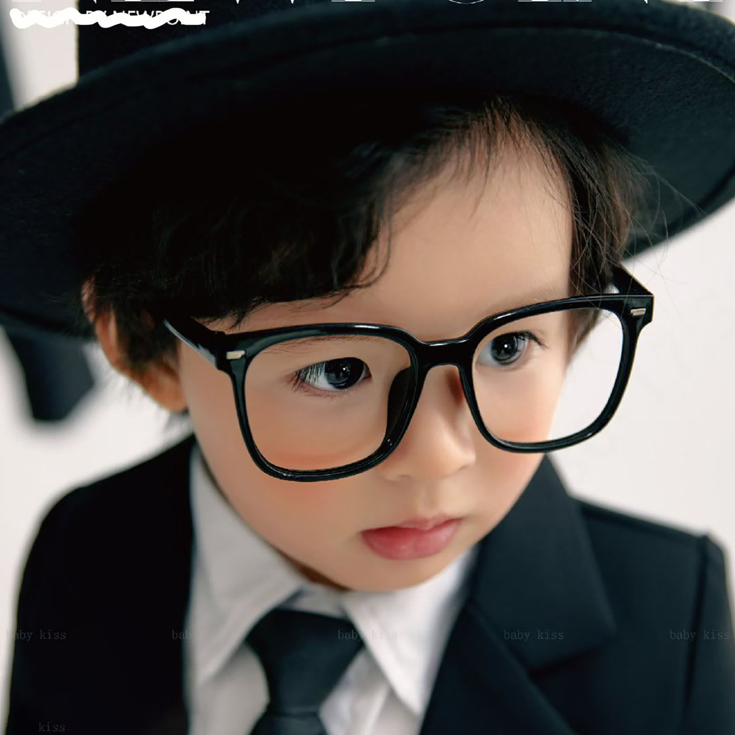 儿童韩版大框平光镜时尚镜框