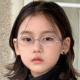 新款 饰眼睛男女儿童镜框 nis风小孩装 时尚 百搭金属框平光眼镜韩版