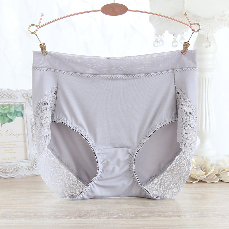 日系牛奶丝包臀大码胖次女士内裤