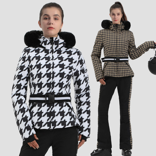 gsousnow户外鹅绒保暖滑雪服女衣