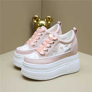 14公分内增高女鞋 夏单网面透气12cm小个子厚底10CM百搭轻便休闲鞋