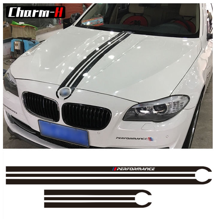 适用于宝马汽车引擎盖拉花改装车身贴纸拉花 机盖贴宝马车头贴纸